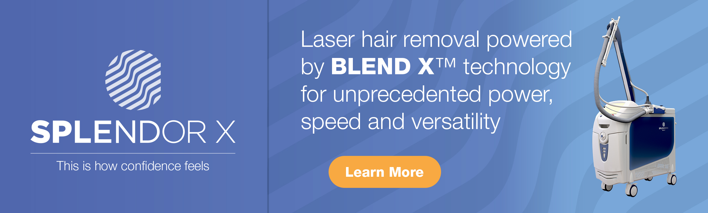 Laser hair removal powered by Blend X technology for unprecedented power, speed and versatility.
