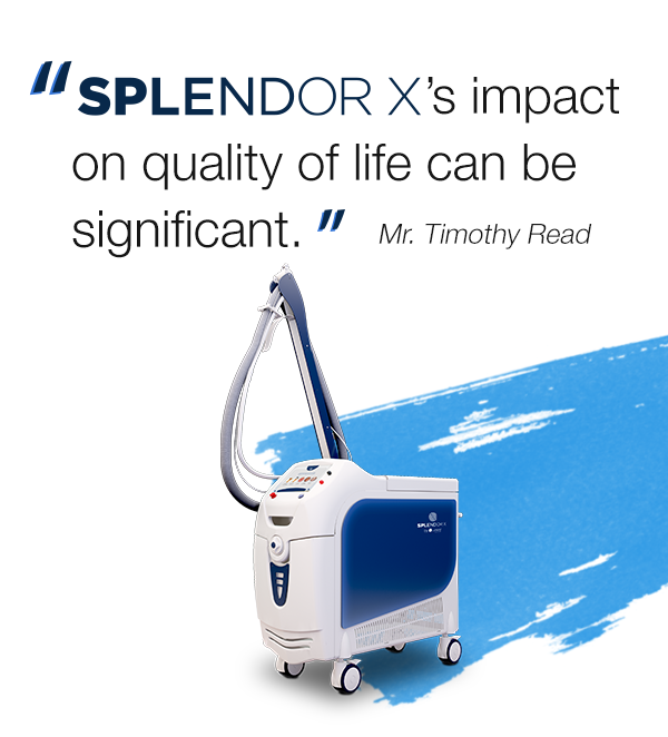 Splendor X’s impact on quality of life can be significant - a quote from Mr. Timothy Read
